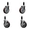 Service Caster 5'' Maroon Poly Wheel Swivel 1-1/4'' Expanding Stem Caster Set 2 Brakes, 4PK SCC-EX20S514-PPUB-MRN-2-TLB-2-114 - alternate 1